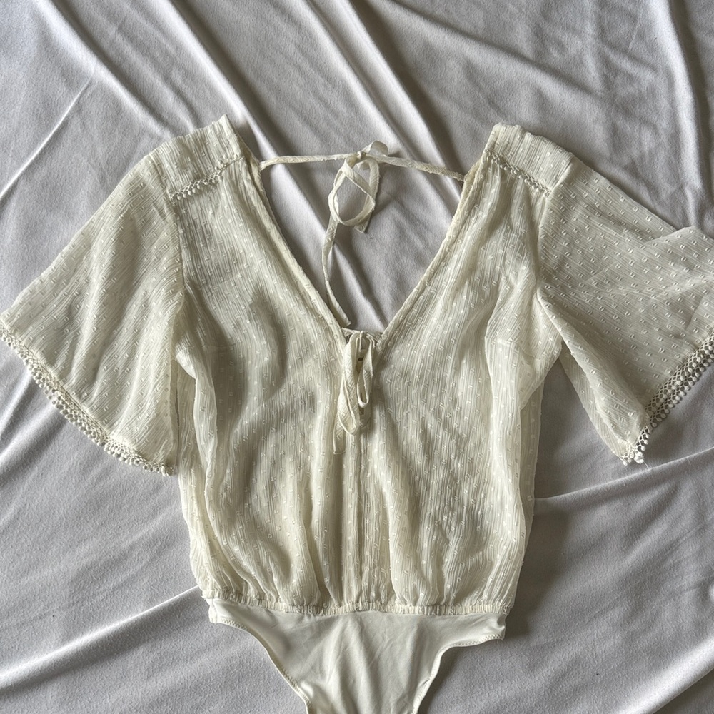 White Abercrombie Bodysuit